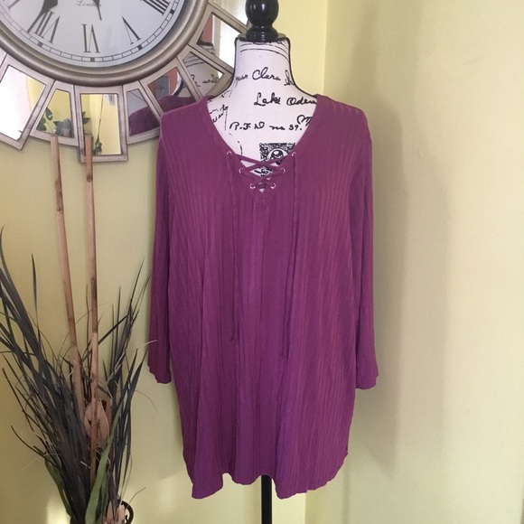 Woman Within Tops - Woman Within Blouse Mauve